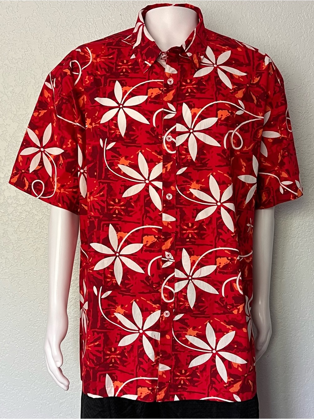 Elvis Graceland Hawaiian Vacation Shirt Mens 3XL Red Aloha Button Up Tiki
